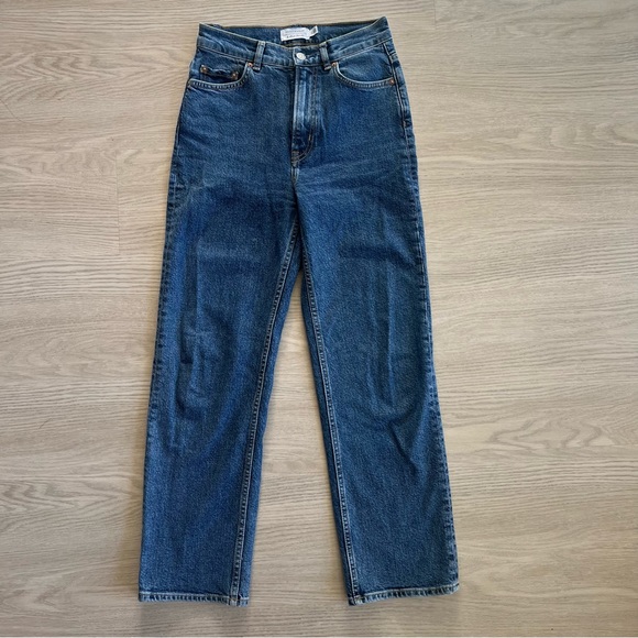 & Other Stories High Waist Tapered Leg Jeans 100% Cotton Sz 27 Stockholm Atelier - Picture 2 of 11